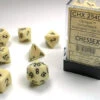 ASMODEE Opaque Ivory/Black 7-Die Set