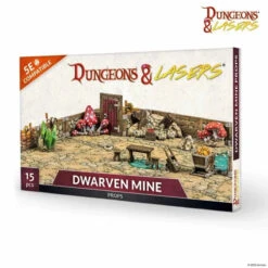 Dungeons & Lasers: Half-Height Walls - Dwarven Mine Props